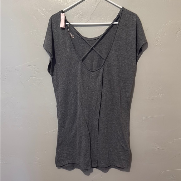 Victoria's Secret Angel Gray Cap Sleeve Oversized Tee Small - Picture 4 of 8